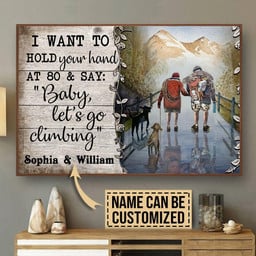 Personalized Canvas Painting Frames Climbing Hold Your Hand Framed Prints, Canvas Paintings Framed Matte Canvas 8x10