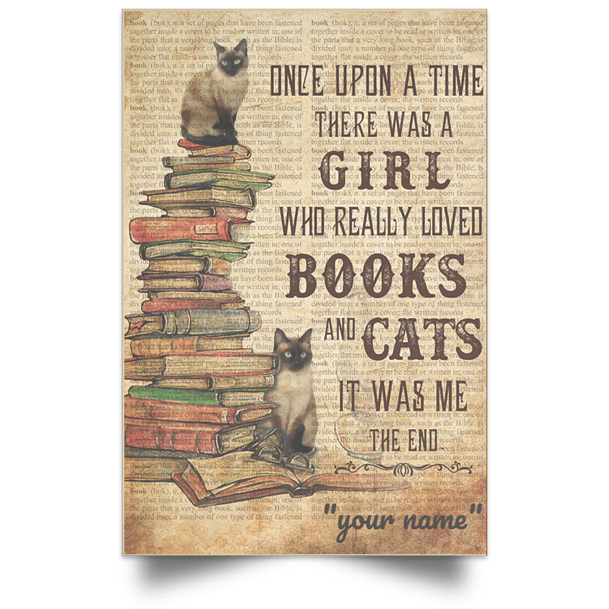 Personalized Canvas Painting Frames Books And Cats Once Upon A Time Gift Framed Prints, Canvas Paintings Wrapped Canvas 8x10