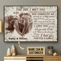 Personalized Canvas Painting Frames Elephant The Day I Met Framed Prints, Canvas Paintings Wrapped Canvas 8x10