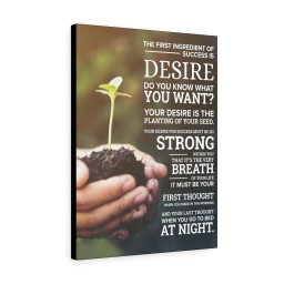 Success Planting Motivational Printed On Ready To Hang Stretched Canvas Framed Prints, Canvas Paintings Framed Matte Canvas 24x36