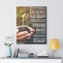 Success Planting Motivational Printed On Ready To Hang Stretched Canvas Framed Prints, Canvas Paintings Framed Matte Canvas 32x48