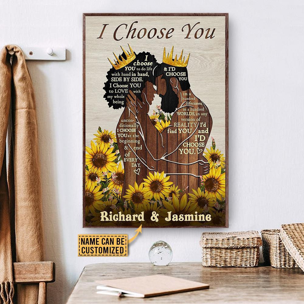 Personalized Canvas Painting Frames Africa Couple I Choose You Framed Prints, Canvas Paintings Wrapped Canvas 8x10