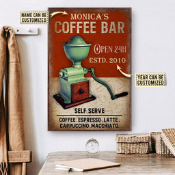 Personalized Canvas Painting Frames Coffee Bar Self Serve Framed Prints, Canvas Paintings Framed Matte Canvas 8x10