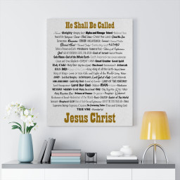 He Shall Be Called Inspirational Christian Framed Prints, Canvas Paintings Framed Matte Canvas 16x24