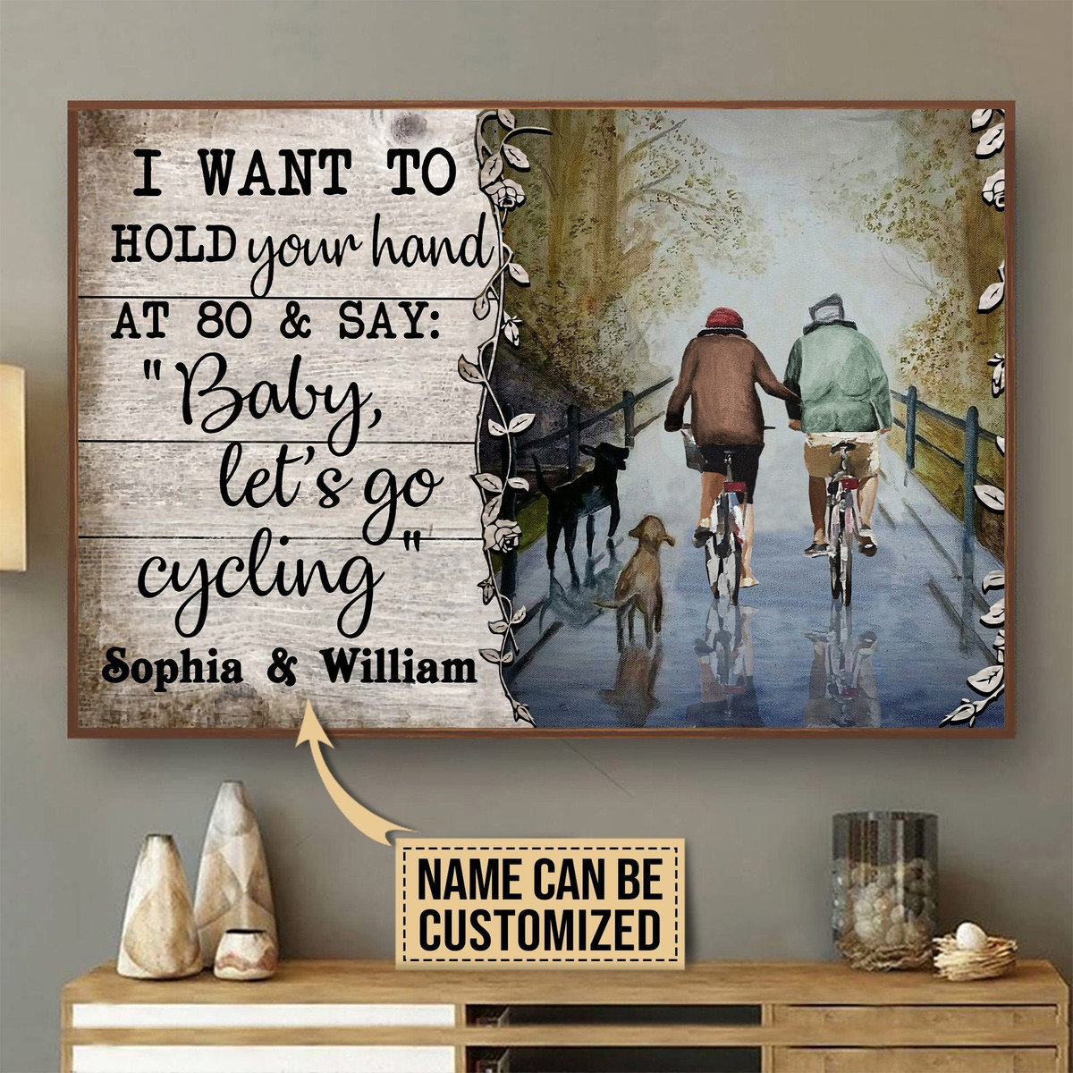 Personalized Canvas Painting Frames Cycling Hold Your Hand Framed Prints, Canvas Paintings Wrapped Canvas 8x10