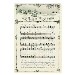 Christmas Carol Decoration Gift Ideas Silent Night Christian Anthem Hymn Praise and Worship Song Matte Gift Ideas Framed Prints, Canvas Paintings Framed Matte Canvas 16x24