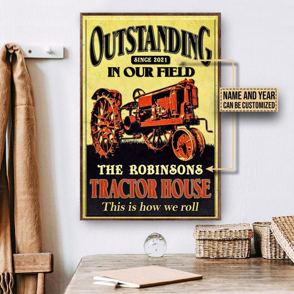 Personalized Canvas Painting Frames Farm Tractor House We Roll Framed Prints, Canvas Paintings Wrapped Canvas 8x10