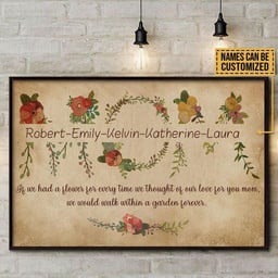 Personalized Canvas Painting Frames Gardening Mother Floral Framed Prints, Canvas Paintings Wrapped Canvas 8x10