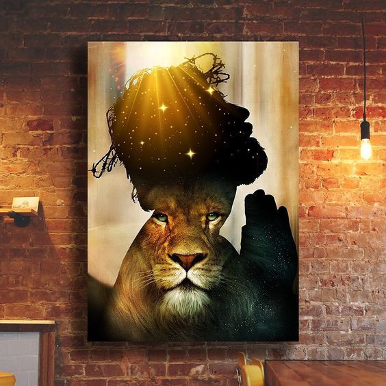 Jesus Lion Of Judah Matte Gallery Canvas Painting, Canvas Hanging Gift Idea Framed Prints, Canvas Paintings Wrapped Canvas 8x10