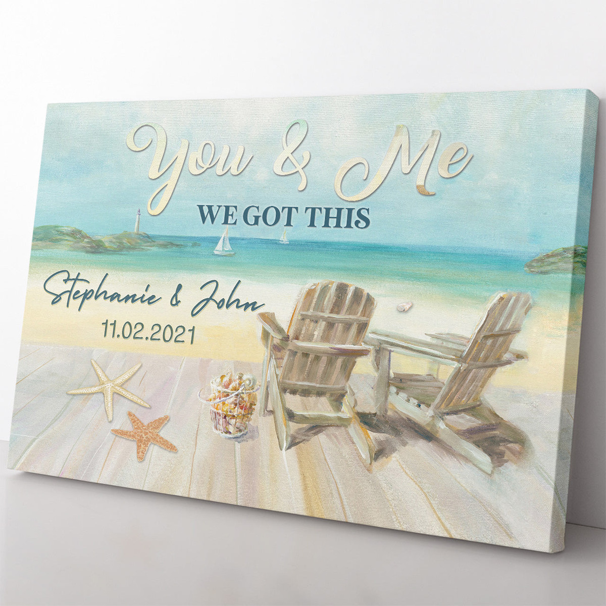 Personalized Anniversary Gift Ideas Gift, You and Me We Got This, Gift Ideas Gift ideas for Couple Framed Prints, Canvas Paintings Wrapped Canvas 8x10