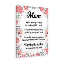 Message to Mom Printed On Ready To Hang Stretched Canvas Inspiring Gift Framed Prints, Canvas Paintings Framed Matte Canvas 8x10
