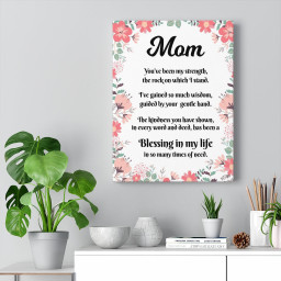 Message to Mom Printed On Ready To Hang Stretched Canvas Inspiring Gift Framed Prints, Canvas Paintings Framed Matte Canvas 16x24