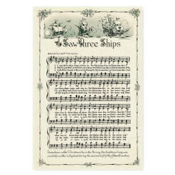 Christmas Carol Decoration Gift Ideas I Saw Three Ships Christian Anthem Hymn Praise And Worship Song Housewarming Gift Ideas Framed Prints, Canvas Paintings Wrapped Canvas 12x16