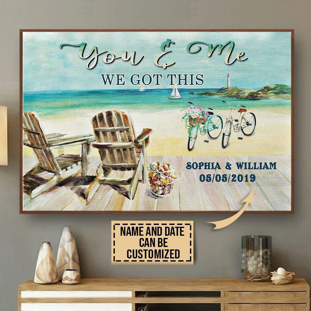 Personalized Canvas Painting Frames Cycling You And Me We Got This Framed Prints, Canvas Paintings Wrapped Canvas 8x10