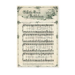 Christmas Carol Decoration Gift Ideas O Little Town of Bethlehem Christian Anthem Hymn Praise and Worship Song Matte Gift Ideas Framed Prints, Canvas Paintings Framed Matte Canvas 12x16