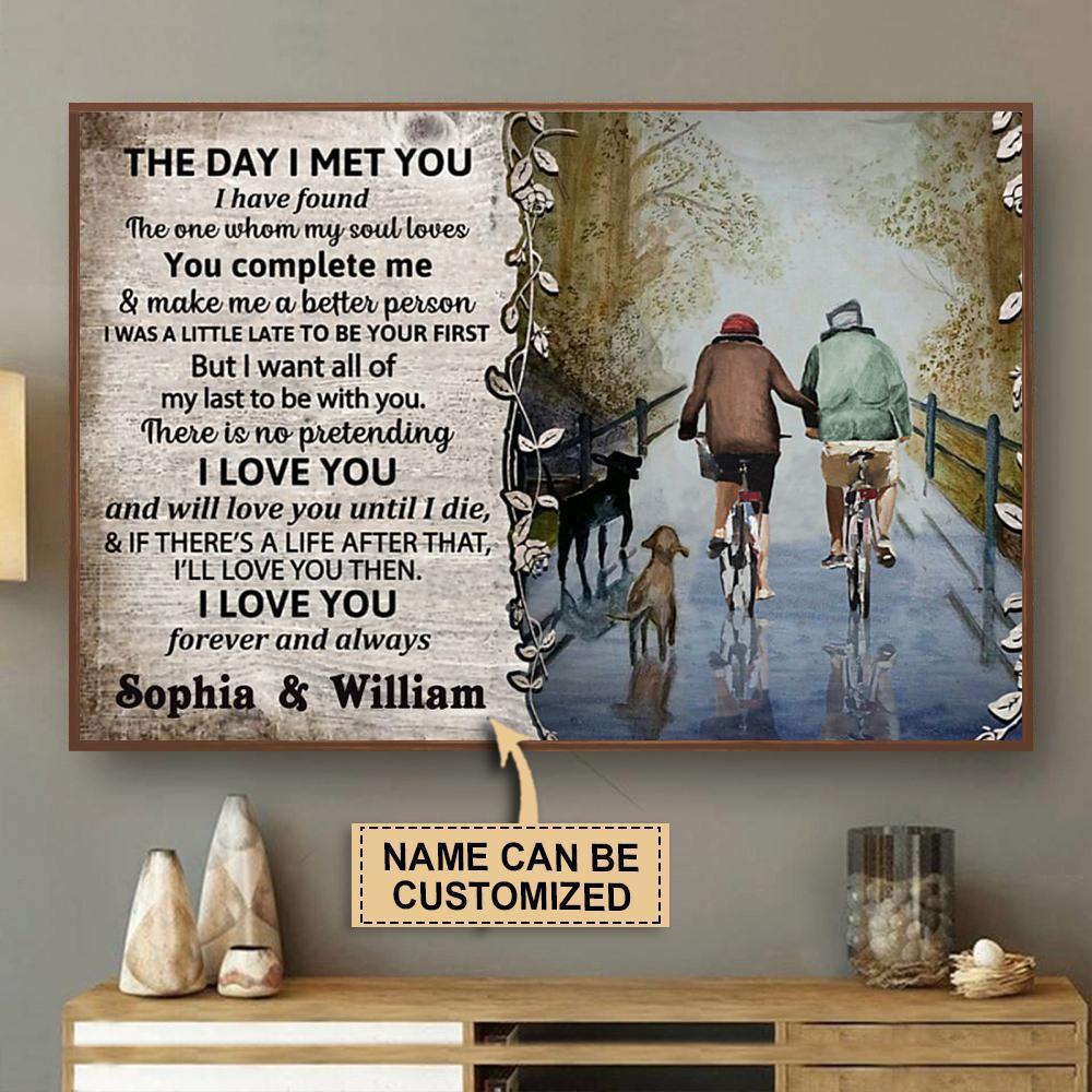 Personalized Canvas Painting Frames Cycling The Day I Met Framed Prints, Canvas Paintings Wrapped Canvas 8x10
