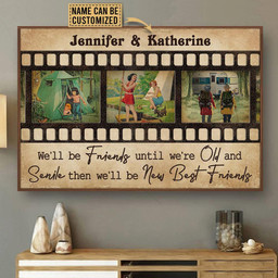 Personalized Canvas Painting Frames Camping Bestie Film Roll New Best Friends Framed Prints, Canvas Paintings Framed Matte Canvas 8x10