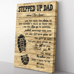 Bonus Dad Definition Gift Ideas for Step Father's Day, Steps Up to Provide Encourage and Love Step Dad Gift Ideas Framed Prints, Canvas Paintings Framed Matte Canvas 8x10