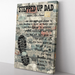 Bonus Dad Definition Gift Ideas for Step Father's Day, Steps Up to Provide Encourage and Love Step Dad Gift Ideas Framed Prints, Canvas Paintings Framed Matte Canvas 12x16