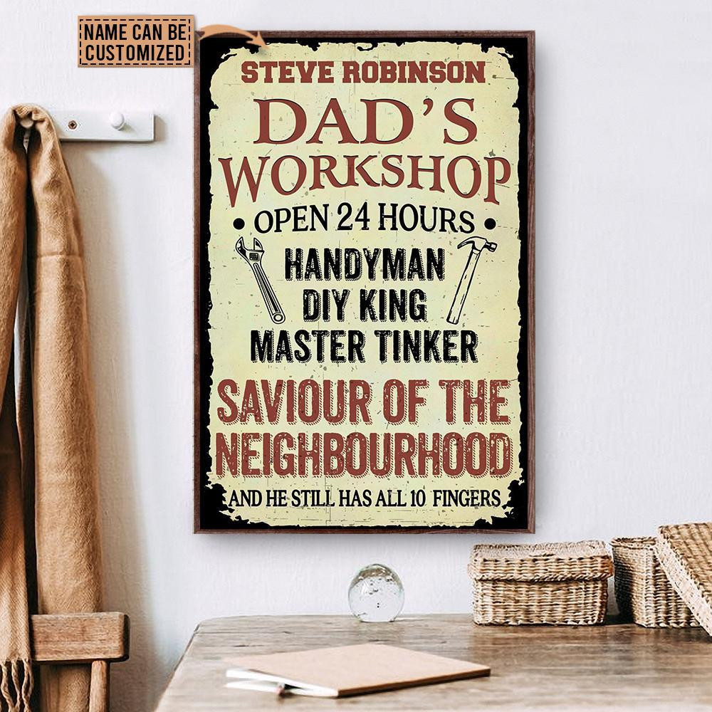 Personalized Canvas Painting Frames Handyman Workshop All Fingers Framed Prints, Canvas Paintings Wrapped Canvas 8x10