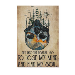 And Into The Forest I Go To Lose My Mind And Find My Soul Canvas Gift Ideas for Camping Camp Lovers Trekking Nature Matte Gift Ideas Framed Prints, Canvas Paintings Framed Matte Canvas 12x16