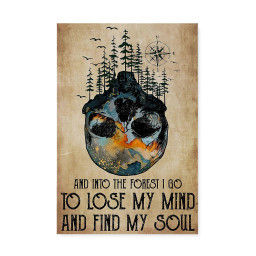 And Into The Forest I Go To Lose My Mind And Find My Soul Canvas Gift Ideas for Camping Camp Lovers Trekking Nature Matte Gift Ideas Framed Prints, Canvas Paintings Framed Matte Canvas 8x10