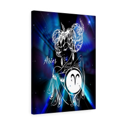 Aries Zodiac Horoscope Sign Constellation Canvas Print Astrology Ready to Hang Artwork Wrapped Canvas 8x10