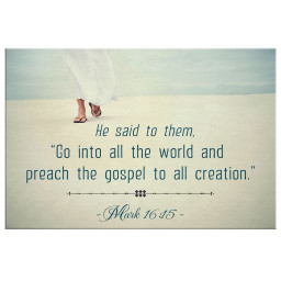Preach The Gospel To All Creation Mark 16:15 Canvas Hanging Gift, Canvas Paiting Frames Print  Wrapped Canvas 20x30