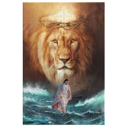 Jesus And Lion Canvas: Jesus Walks On The Water Canvas Hanging Gift, Canvas Paiting Frames Print Print Wrapped Canvas 20x30