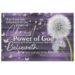 For I Am Not Ashamed Of The Gospel Of Christ Romans 1:16 Bible Verse Canvas Hanging Gift, Canvas Paiting Frames Print  Wrapped Canvas 20x30