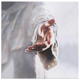 Jesus Holding His Hand Out, Give Me Your Hand, Canvas Hanging Gift, Canvas Paiting Frames Square Canvas Frames Wrapped Canvas 24x24