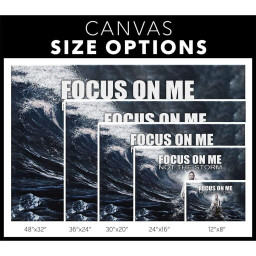Focus On Me Not The Storm Christian Jesus Reaching Hand Canvas Wrapped Canvas 24x36