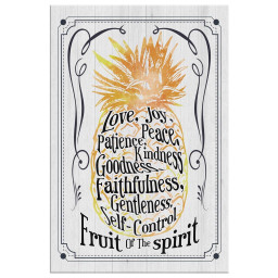 Pineapple Fruit Of The Spirit Canvas Hanging Gift, Canvas Paiting Frames Print , Christian Canvas Hanging Gift, Canvas Paiting Frames Print  Wrapped Canvas 20x30