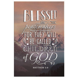 Blessed Are The Peacemakers Matthew 5:9 Bible Verse Canvas Gallery Painting Wrapped Canvas  Wrapped Canvas 20x30