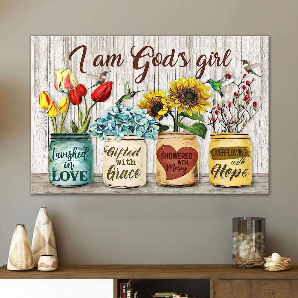 I Am God'S Girl Lavished In Love Christian Canvas Gallery Painting Wrapped Canvas  Wrapped Canvas 8x10
