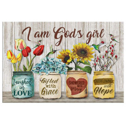I Am God'S Girl Lavished In Love Christian Canvas Gallery Painting Wrapped Canvas  Wrapped Canvas 20x30