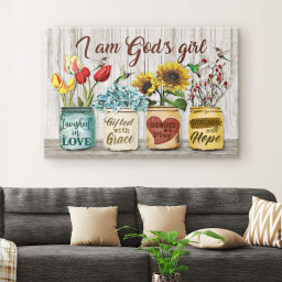 I Am God'S Girl Lavished In Love Christian Canvas Gallery Painting Wrapped Canvas  Wrapped Canvas 16x24