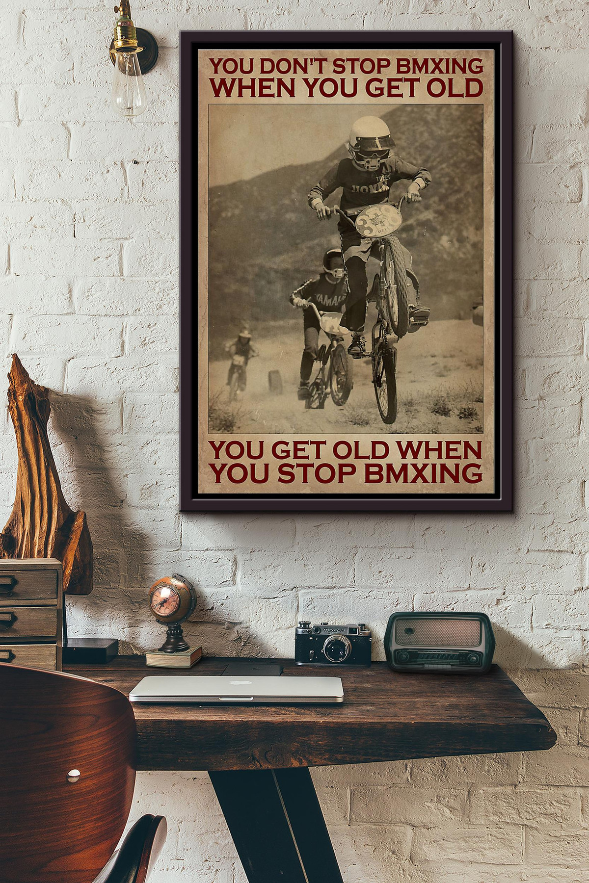 Cycling You Dont Stop Bmxing When You Get Old Canvas Framed Matte Canvas Framed Matte Canvas 8x10