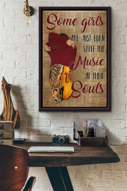 Some Girls Are Just Born With The Cello Music In Their Souls Canvas Framed Matte Canvas Framed Matte Canvas 12x16