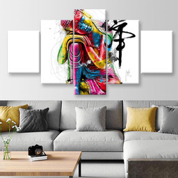 Colorful Resting Buddha, Multi Canvas Painting Ideas, Multi Piece Panel Canvas Housewarming Gift Ideas Canvas Canvas Gallery Painting Framed Prints, Canvas Paintings Multi Panel Canvas 5PIECE(Mixed 12)