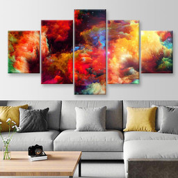 Colorful Modern Abstract, Multi Canvas Painting Ideas, Multi Piece Panel Canvas Housewarming Gift Ideas Canvas Canvas Gallery Painting Framed Prints, Canvas Paintings Multi Panel Canvas 5PIECE(Mixed 12)