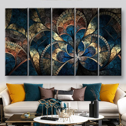 Fantasy Flowers Abstract, Multi Canvas Painting Ideas, Multi Piece Panel Canvas Housewarming Gift Ideas Canvas Canvas Gallery Painting Framed Prints, Canvas Paintings Multi Panel Canvas 5PIECE(60x36)