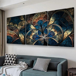 Fantasy Flowers Abstract, Multi Canvas Painting Ideas, Multi Piece Panel Canvas Housewarming Gift Ideas Canvas Canvas Gallery Painting Framed Prints, Canvas Paintings Multi Panel Canvas 3PIECE(48x24)
