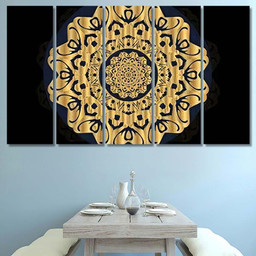 Luxury Mandala Background Ramadan Design Mandala Multi Panel Canvas Print Gift IDeas Canvas Canvas Gallery Painting Framed Prints, Canvas Paintings Multi Panel Canvas 5PIECE(80x48)