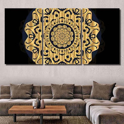 Luxury Mandala Background Ramadan Design Mandala Multi Panel Canvas Print Gift IDeas Canvas Canvas Gallery Painting Framed Prints, Canvas Paintings Multi Panel Canvas 3PIECE(36 x18)