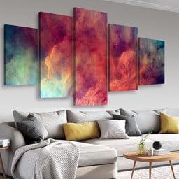 Waves Breaking In The Stellar Lagoon Nebula Or Emission Nebula Messier Abstract, Multi Canvas Painting Ideas, Multi Piece Panel Canvas Housewarming Gift Ideas Canvas Canvas Gallery Painting Framed Prints, Canvas Paintings Multi Panel Canvas 5PIECE(Mixed 16)