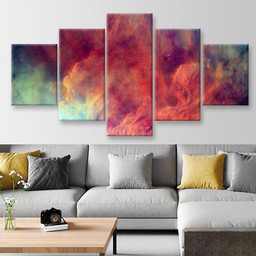 Waves Breaking In The Stellar Lagoon Nebula Or Emission Nebula Messier Abstract, Multi Canvas Painting Ideas, Multi Piece Panel Canvas Housewarming Gift Ideas Canvas Canvas Gallery Painting Framed Prints, Canvas Paintings Multi Panel Canvas 5PIECE(Mixed 12)