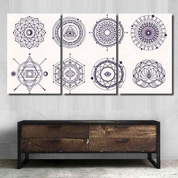 Set Sacred Geometry Forms Eye Moon Mandala Multi Panel Canvas Print Gift IDeas Canvas Canvas Gallery Painting Framed Prints, Canvas Paintings Multi Panel Canvas 3PIECE(48x24)