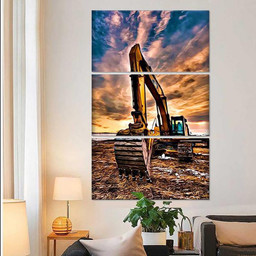 Heavy Equipment 3 Pcs Canvas Multi Piece Panel Canvas Housewarming Gift Ideas Canvas Canvas Gallery Painting Framed Prints, Canvas Paintings Wrapped Canvas 3PIECE(36 x18)