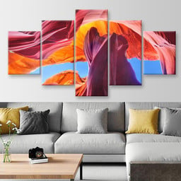 Antelope Canyon In The Navajo Reservation Near Page Arizona Usa Nature, Multi Canvas Painting Ideas, Multi Piece Panel Canvas Housewarming Gift Ideas Canvas Canvas Gallery Painting Framed Prints, Canvas Paintings Multi Panel Canvas 5PIECE(Mixed 12)